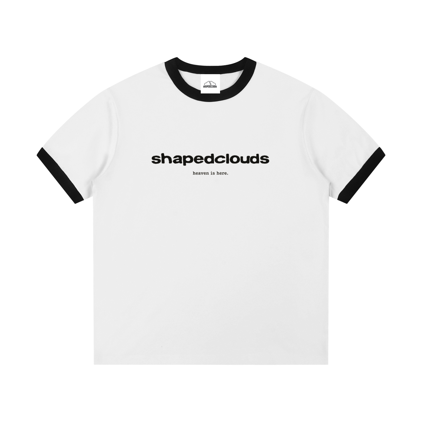 Contrast Edge Ribbed Crewneck T-Shirt